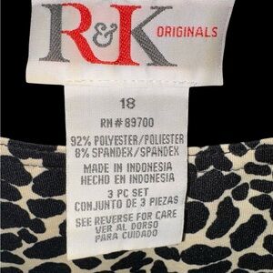 R&K Black and White Animal Print Blouse